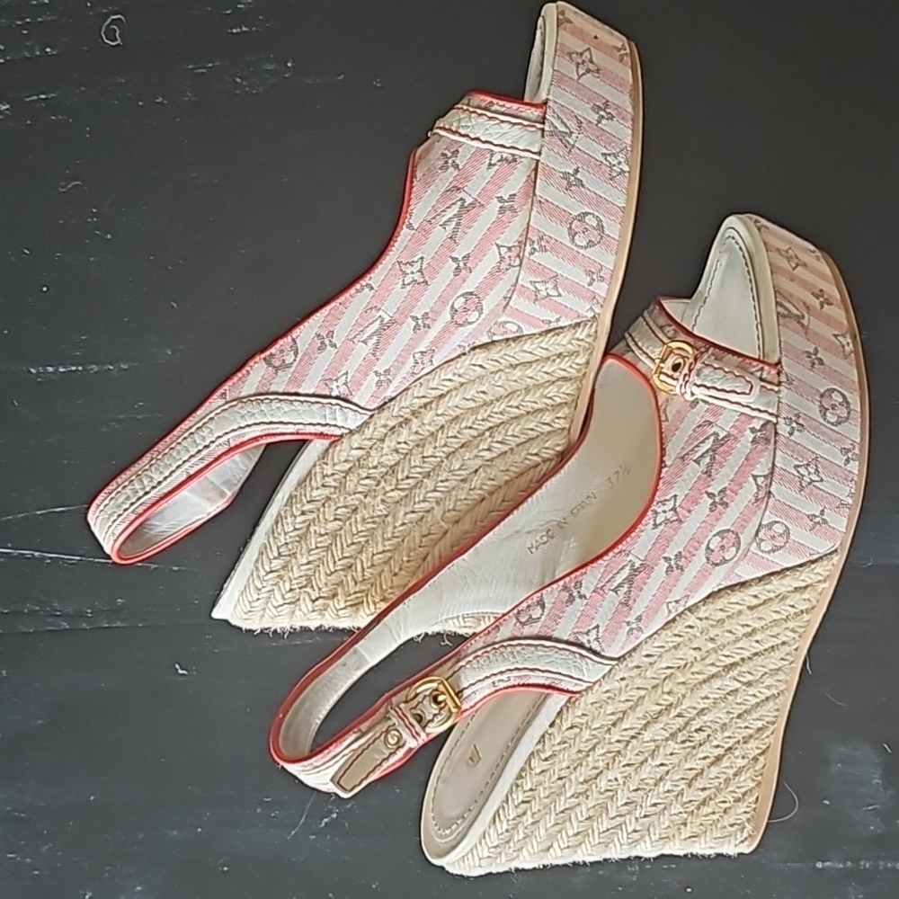 Louis Vuitton Red Monogram Nautical Espadrilles